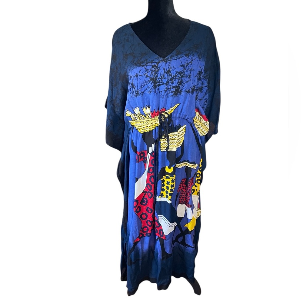 90s Vintage Rayon Kaftan Free Size